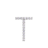 Initial Diamond Pendant in 18ct White Gold