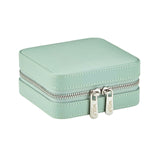 WOLF X LIBERTY Julia Interior Print Small Travel Jewellery Zip Case Sage Green
