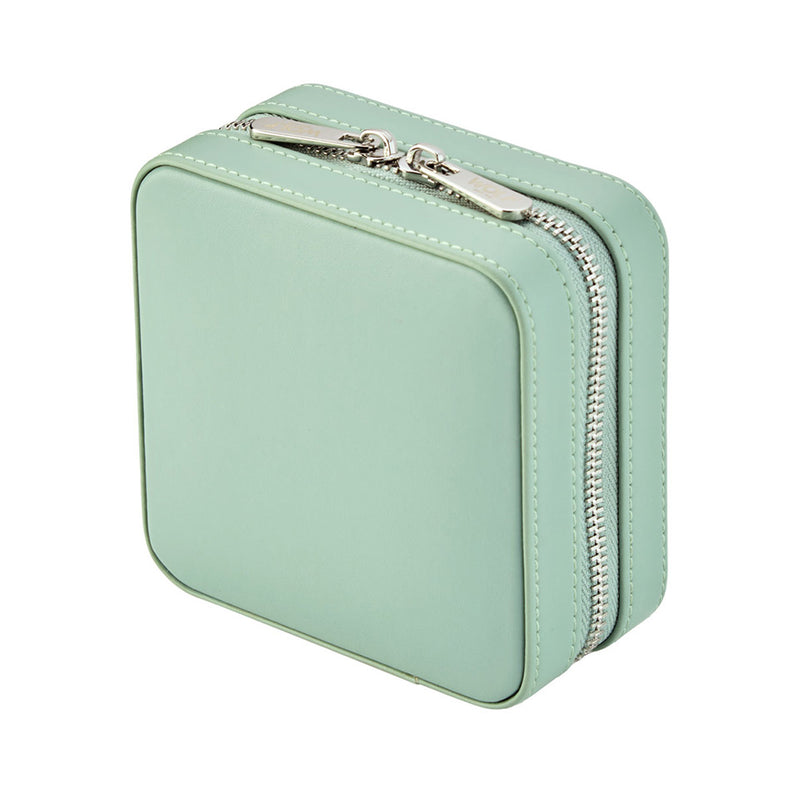 WOLF X LIBERTY Julia Interior Print Small Travel Jewellery Zip Case Sage Green
