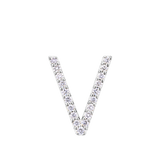 Initial Diamond Pendant in 18ct White Gold