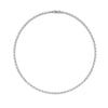 6.55 Carat Diamond Baguette Tennis Necklace in 18ct White Gold