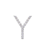 Initial Diamond Pendant in 18ct White Gold