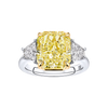 VAULT 7.44ct Yellow Diamond and 1.04ct Diamond Ring in 18ct Yellow and White Gold