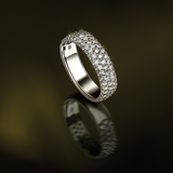 Quintessential 1.00 Carat TW Diamond Pavé Ring in 18ct White Gold