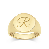 Round Signet Ring in 18ct Yellow Gold