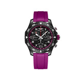 Breitling Endurance Pro Quartz Chronograph 38mm Watch X83310F61B1S1 displays its black dial with a compass scale bidirectional bezel and pulsometer detailing. The lightweight Breitlight® case is 3.3 times lighter than titanium and 5.8 times lighter than stainless steel.