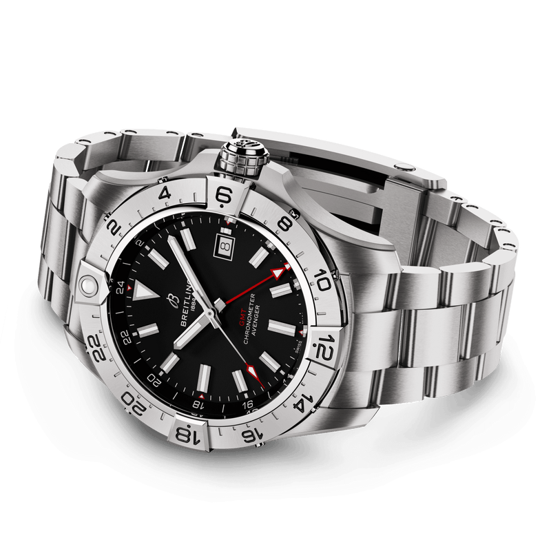 Breitling Avenger Automatic GMT Stainless Steel Black 44.00MM Breitling