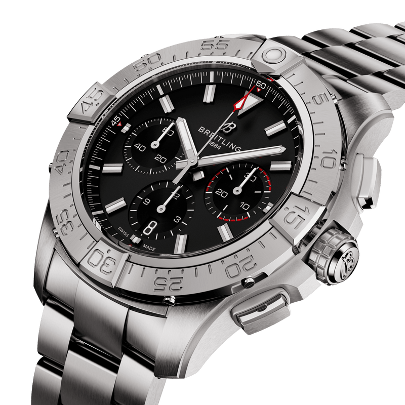 Breitling Avenger B01 Chronograph Stainless Steel Black 44.00MM Breitling