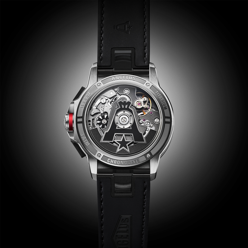 Hardy Brothers Jewellers Angelus Chronodate Titanium Green Watch 0CDZF.F01A.K009B