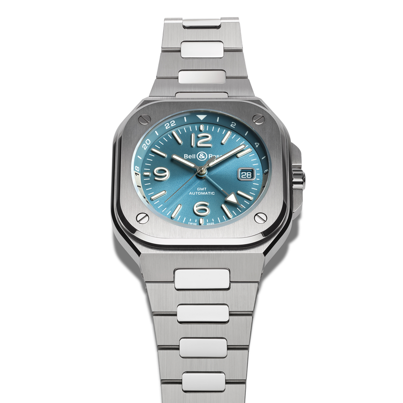 Bell & Ross BR 05 GMT Sky Blue Hardy Brothers Jewellers