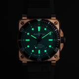 BELL & ROSS 03-92 DIVER BLACK & GREEN BRONZE