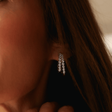 Quintessential 1.92 Carat Diamond Hoop Earrings in 18ct White Gold