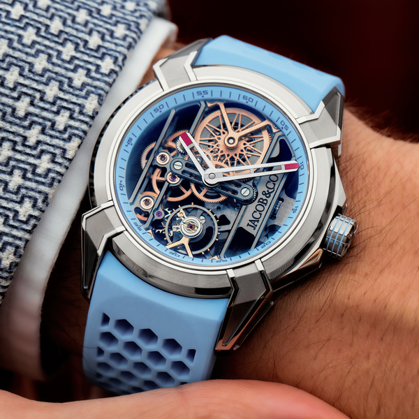 Hardy Brothers Jewellers Jacob & Co Epic X VI Titanium Sky Blue Watch EX110.20.AA.AJ.ABRUA'