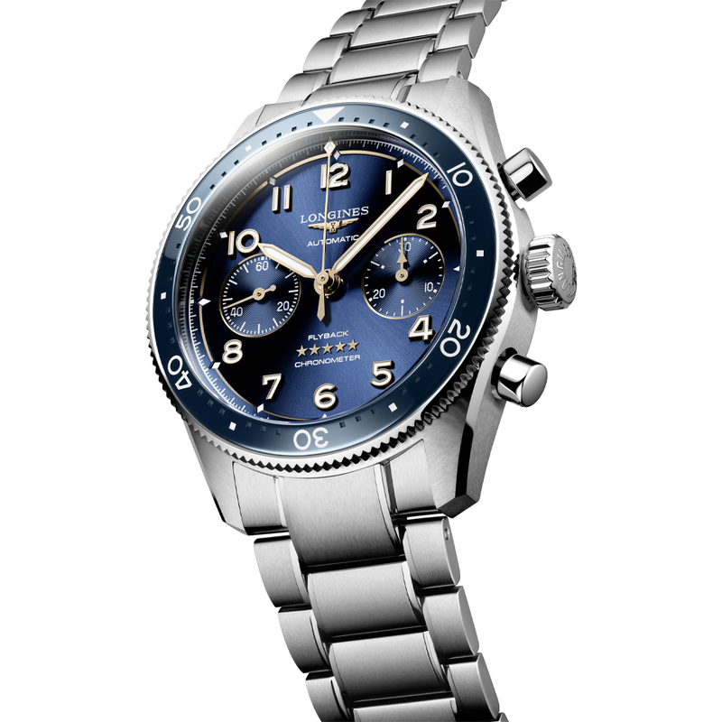 Watch Longines Spirit FlyBack Chronograph 42.00mm L3.821.4.93.6 Hardy Brothers Jewellers
