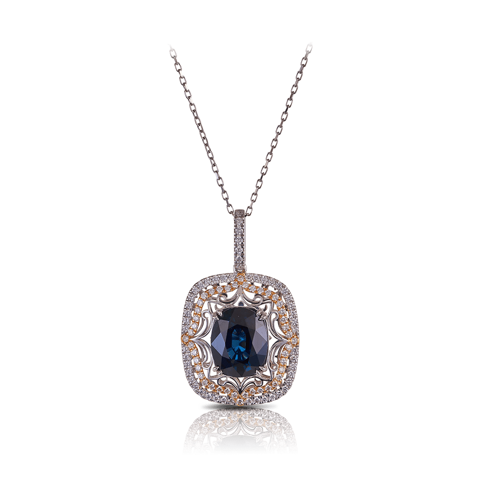 5.01 Oval Cut Sapphire Vault Pendant Hardy Brothers Jewellers