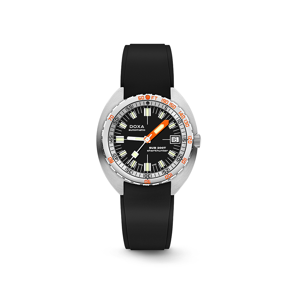 DOXA SUB 200T Sharkhunter Stainless Steel Rubber Strap 804.10.101.20