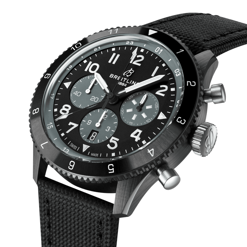 Breitling Classic AVI B04 Chronograph GMT 46 Mosquito Night Fighter SB04451A1B1X1 Hardy Brothers Jewellers