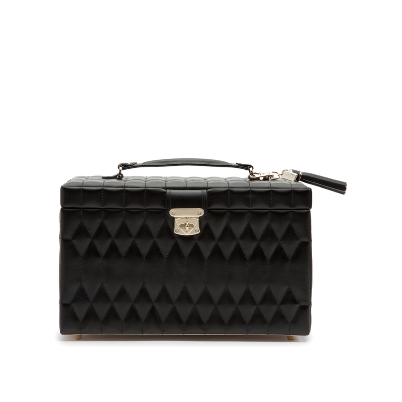 WOLF Caroline Large Jewellery Case Black