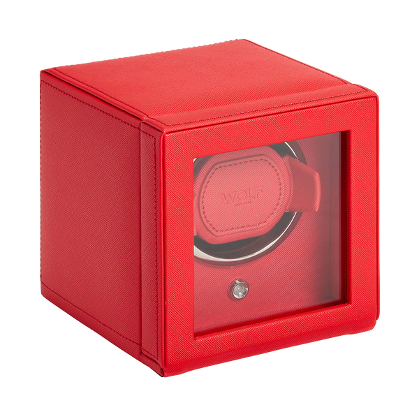 WOLF Cub Single Watch Winder with Cover Tutti Frutti Red