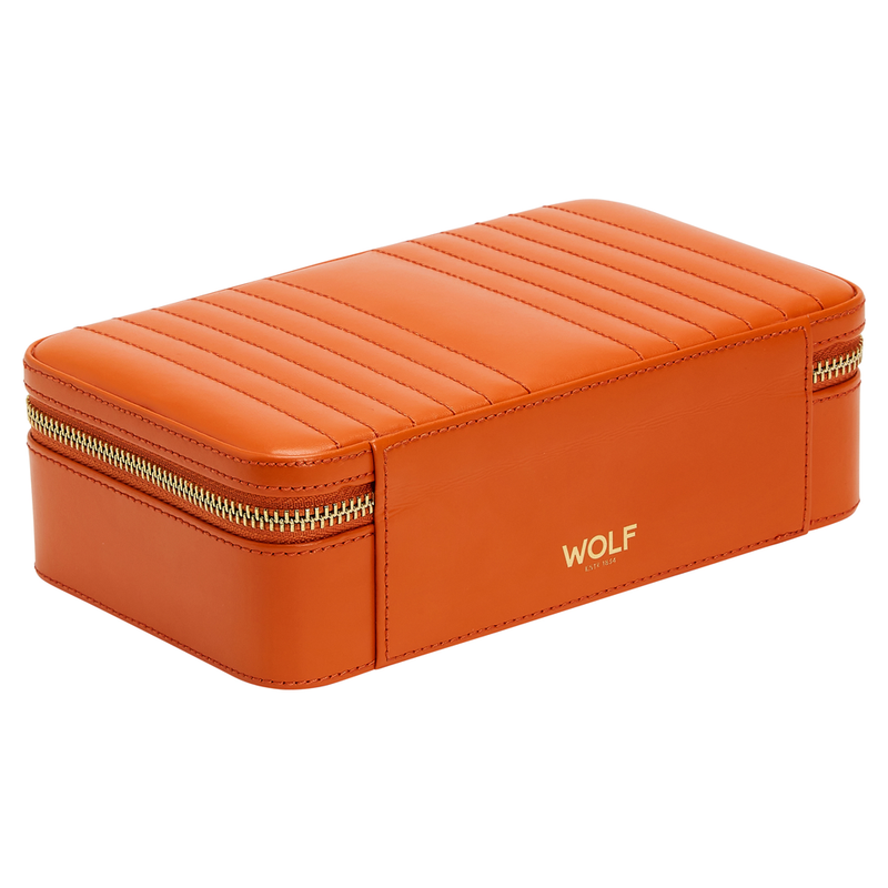 WOLF Maria Medium Jewellery Zip Case Orange