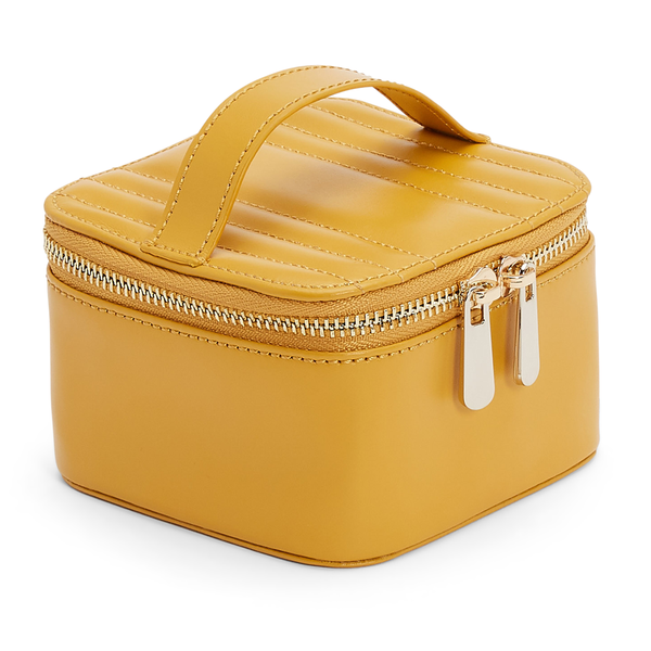 WOLF Maria Zip Jewellery Cube Mustard