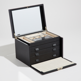 WOLF Palermo Large Jewellery Box Black