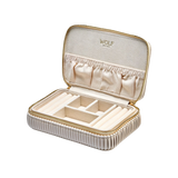 WOLF Bella Zip Jewellery Case Bone