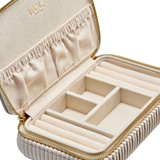 WOLF Bella Zip Jewellery Case Bone