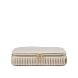 WOLF Bella Zip Jewellery Case Bone