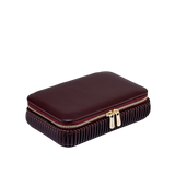 WOLF Bella Zip Jewellery Case Bordeaux