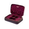 WOLF Bella Zip Jewellery Case Bordeaux