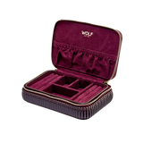 WOLF Bella Zip Jewellery Case Bordeaux