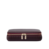 WOLF Bella Zip Jewellery Case Bordeaux