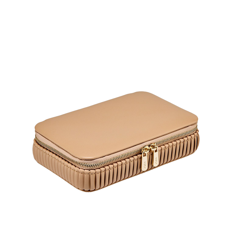 WOLF Bella Zip Jewellery Case Mocha
