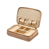 WOLF Bella Zip Jewellery Case Mocha