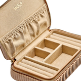 WOLF Bella Zip Jewellery Case Mocha