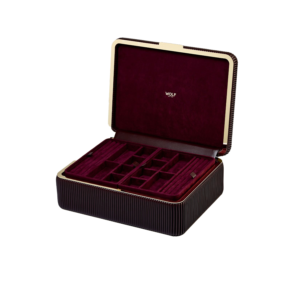 WOLF Bella Large Jewellery Box Bordeaux