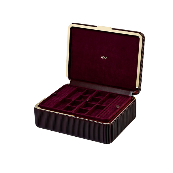 WOLF Bella Large Jewellery Box Bordeaux