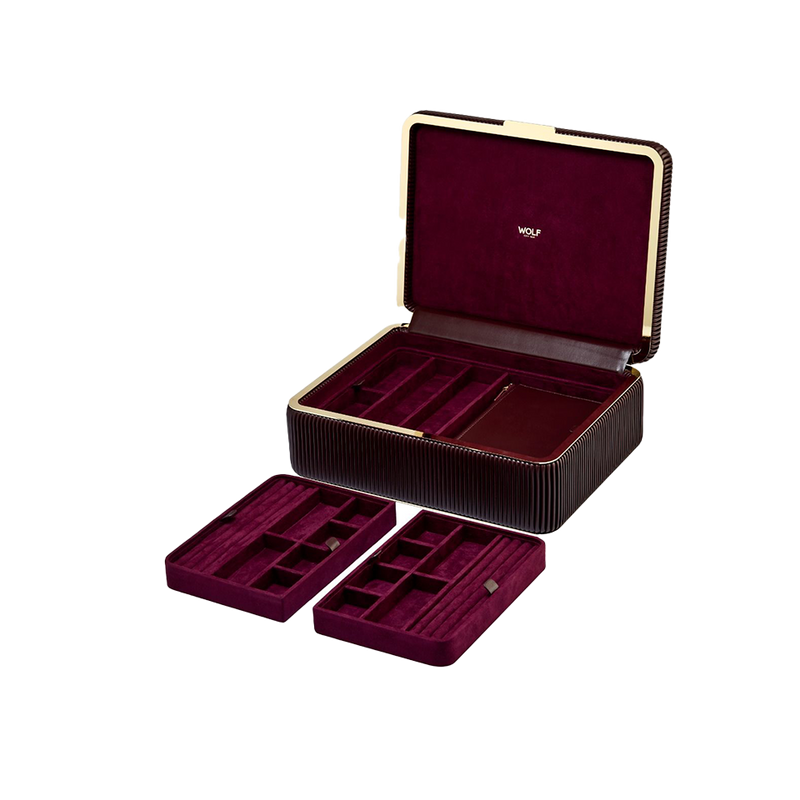 WOLF Bella Large Jewellery Box Bordeaux