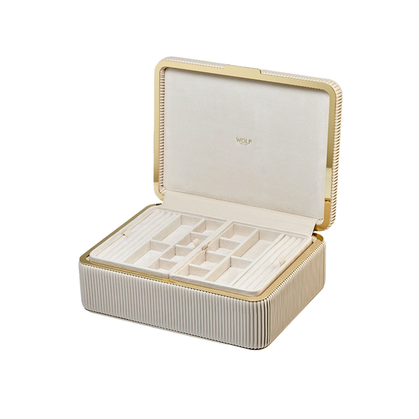 WOLF Bella Large Jewellery Box Bone