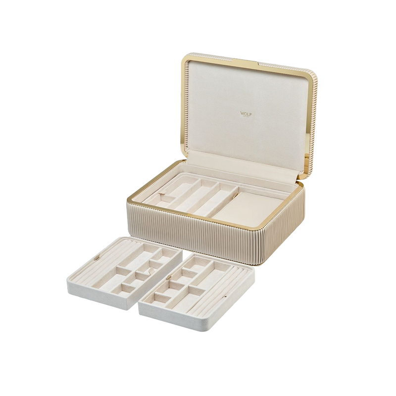 WOLF Bella Large Jewellery Box Bone