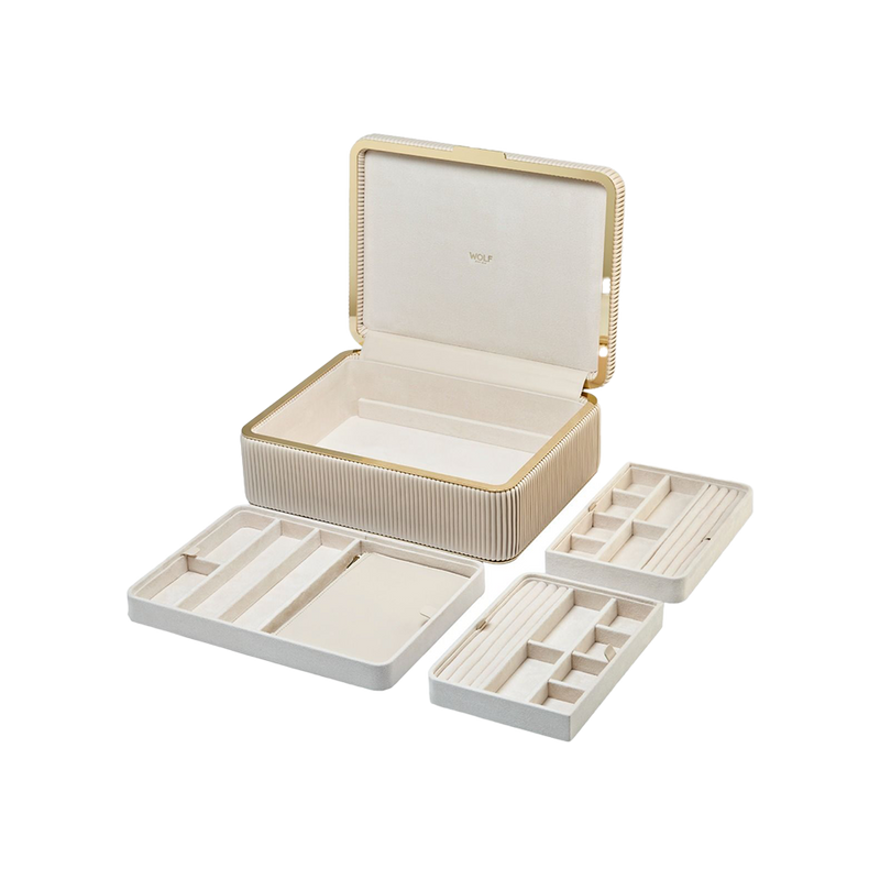 WOLF Bella Large Jewellery Box Bone