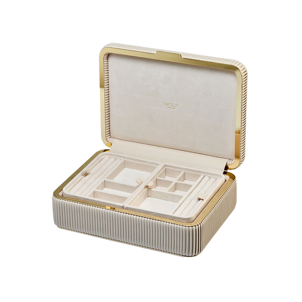 WOLF Bella Medium Jewellery Box Bone