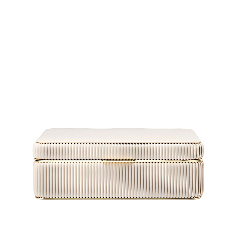 WOLF Bella Medium Jewellery Box Bone