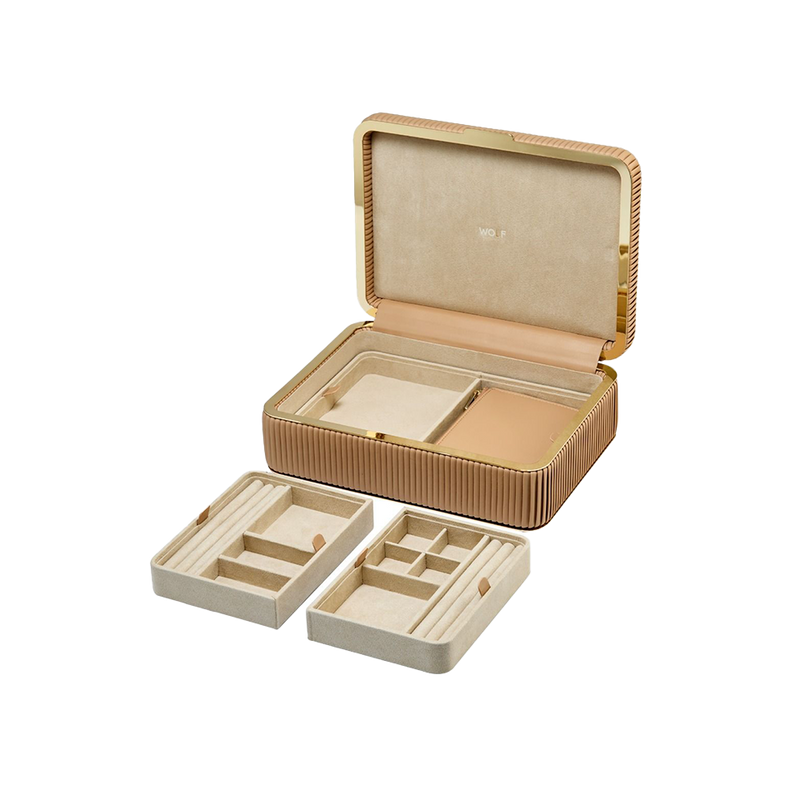 WOLF Bella Medium Jewellery Box Mocha