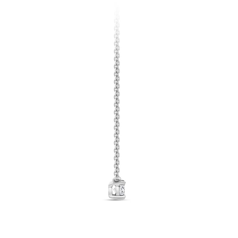 0.10 Carat Solitaire Diamond Necklace in 18ct White Gold Hardy Brothers Jewellers