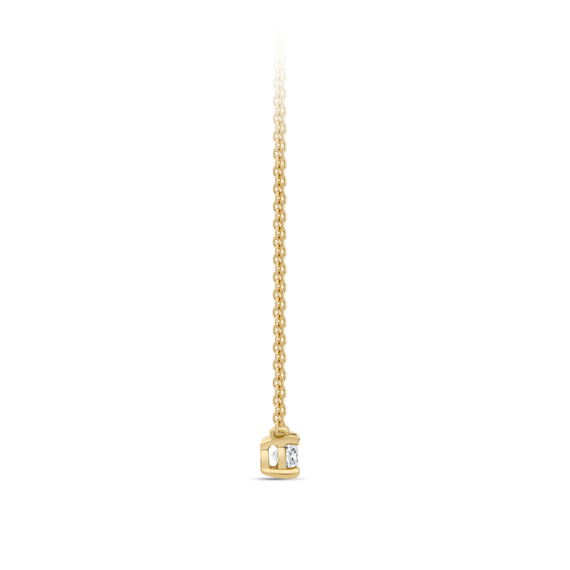 0.10 Carat Solitaire Diamond Necklace in 18ct Yellow Gold Hardy Brothers Jewellers