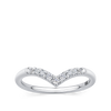 0.16 Carat Diamond Chevron Ring in 18ct White Gold Hardy Brothers Jewellers