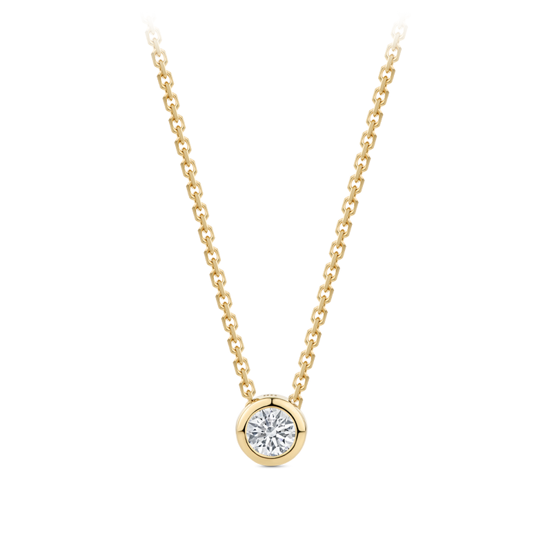 0.25 Carat Bezel Set Diamond Pendant in 18ct Yellow Gold Hardy Brothers Jewellers