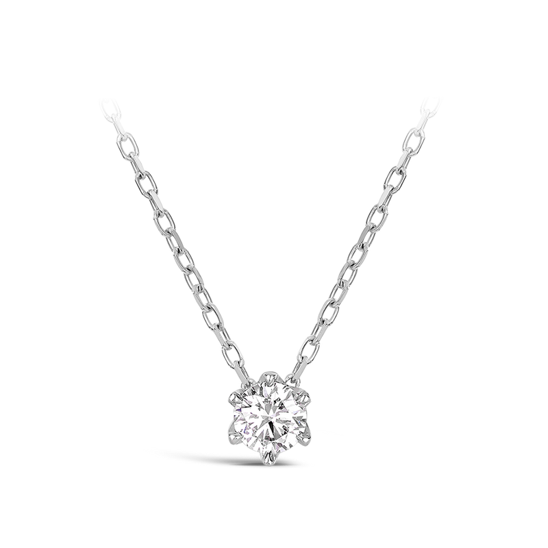 Quintessential 0.25 Carat Diamond Solitaire Necklace in 18ct White Gold Hardy Brothers Jewellers